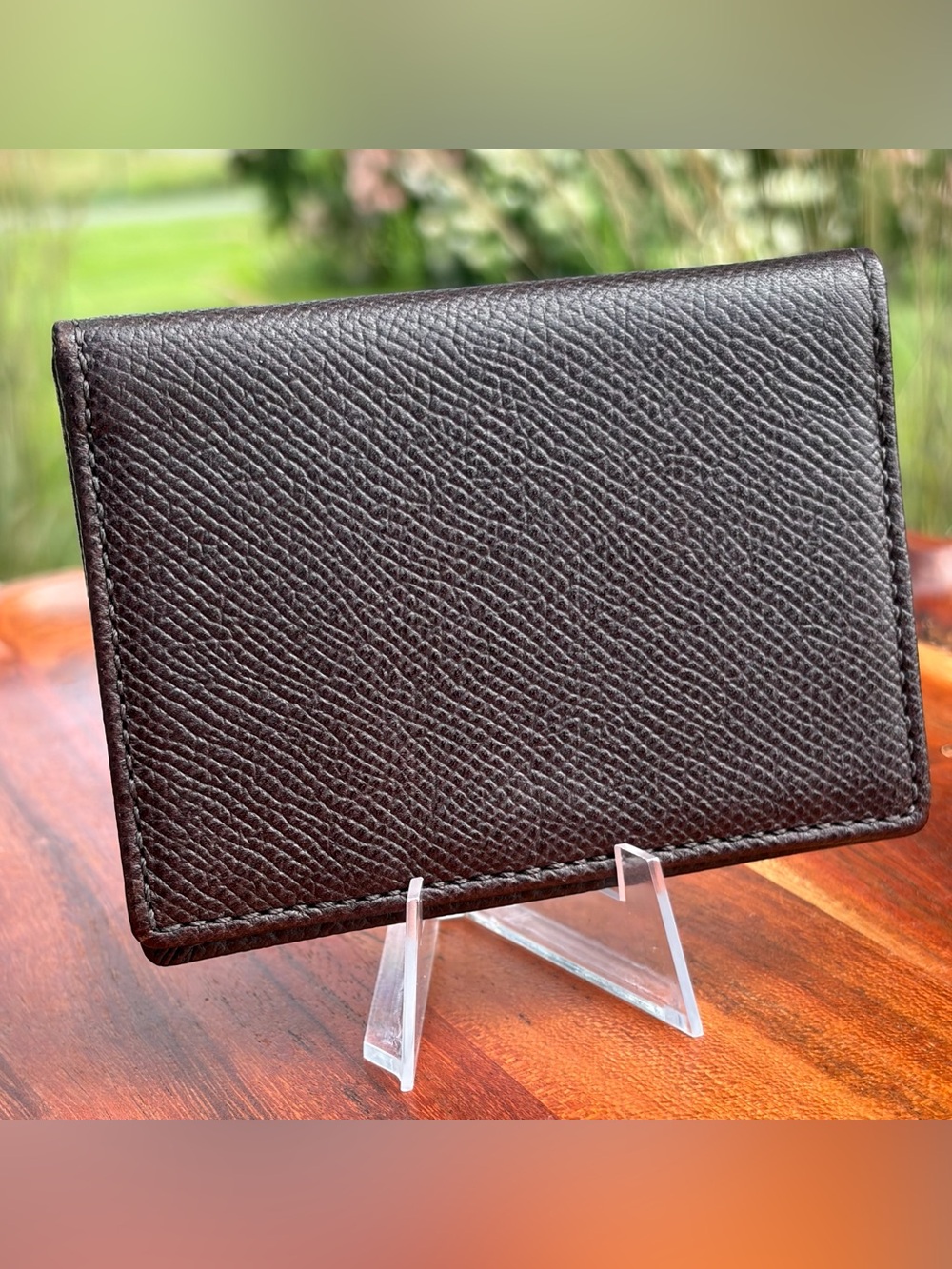 Vintage COACH Card Wallet Brown Leather NWOT
